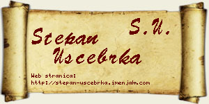Stepan Ušćebrka vizit kartica